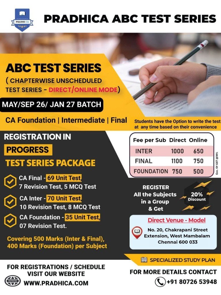 ABC Test Series - Chapterwise Unscheduled